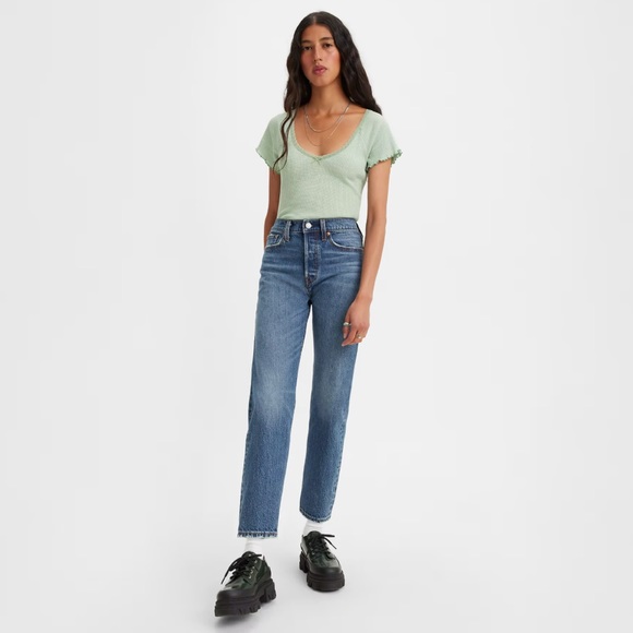 Levi’s Wedgie Straight Fit Dark Wash Jeans 30 - Picture 1 of 9